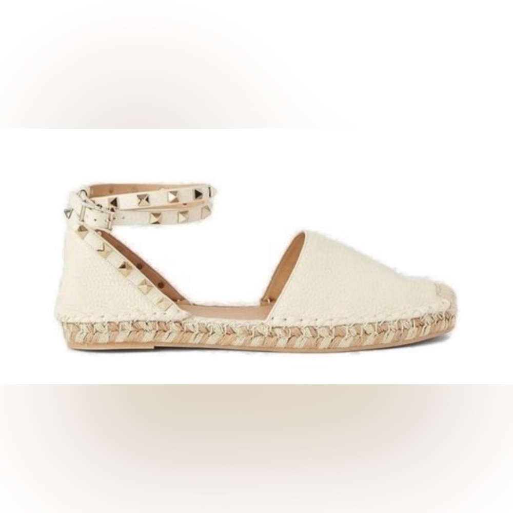 Valentino Rockstud Flat Espadrille